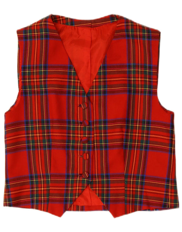 Vestă pentru femei VINTAGE UK 14 Medium Red Check