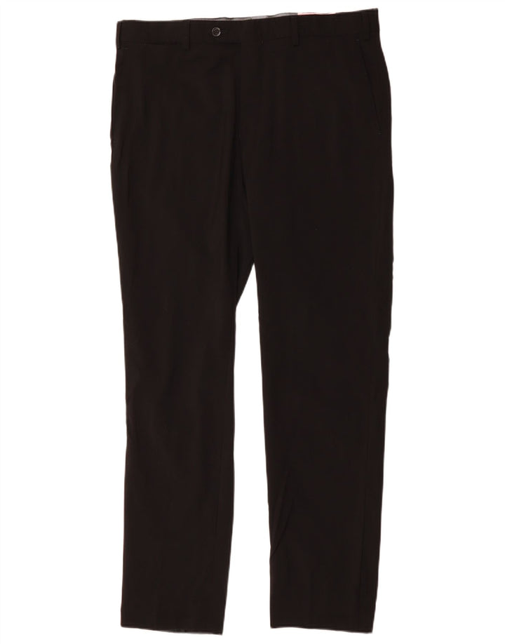 MASSIMO DUTTI Pantaloni de costum pentru bărbați slim EU 44 Large W34 L31 Lână neagră