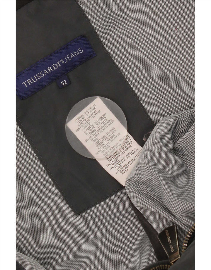 Jachetă căptușită cu glugă pentru bărbați Trussardi Jeans IT 52 XL poliester gri