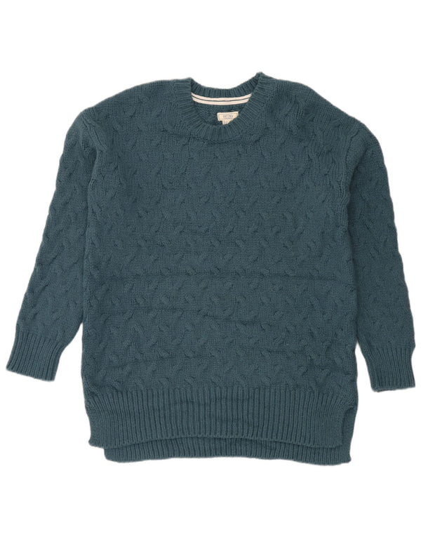 Fat Face Mens Crew Neck Jumper Sweater UK 12 Medium Green Acrylic