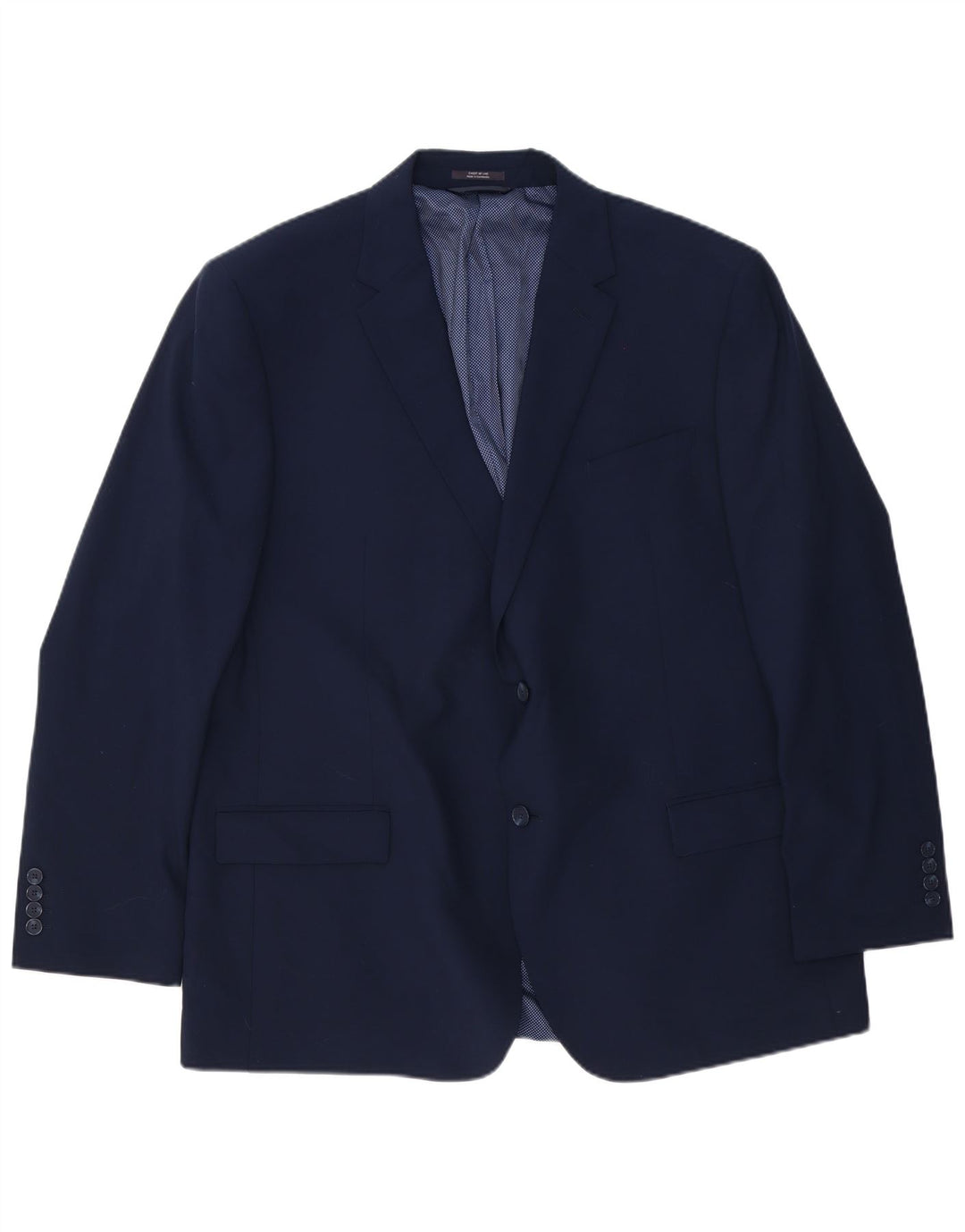 Jachetă pentru bărbați Marks & Spencer, lungă cu 2 nasturi, Marea Britanie 48 4XL Lână bleumarin