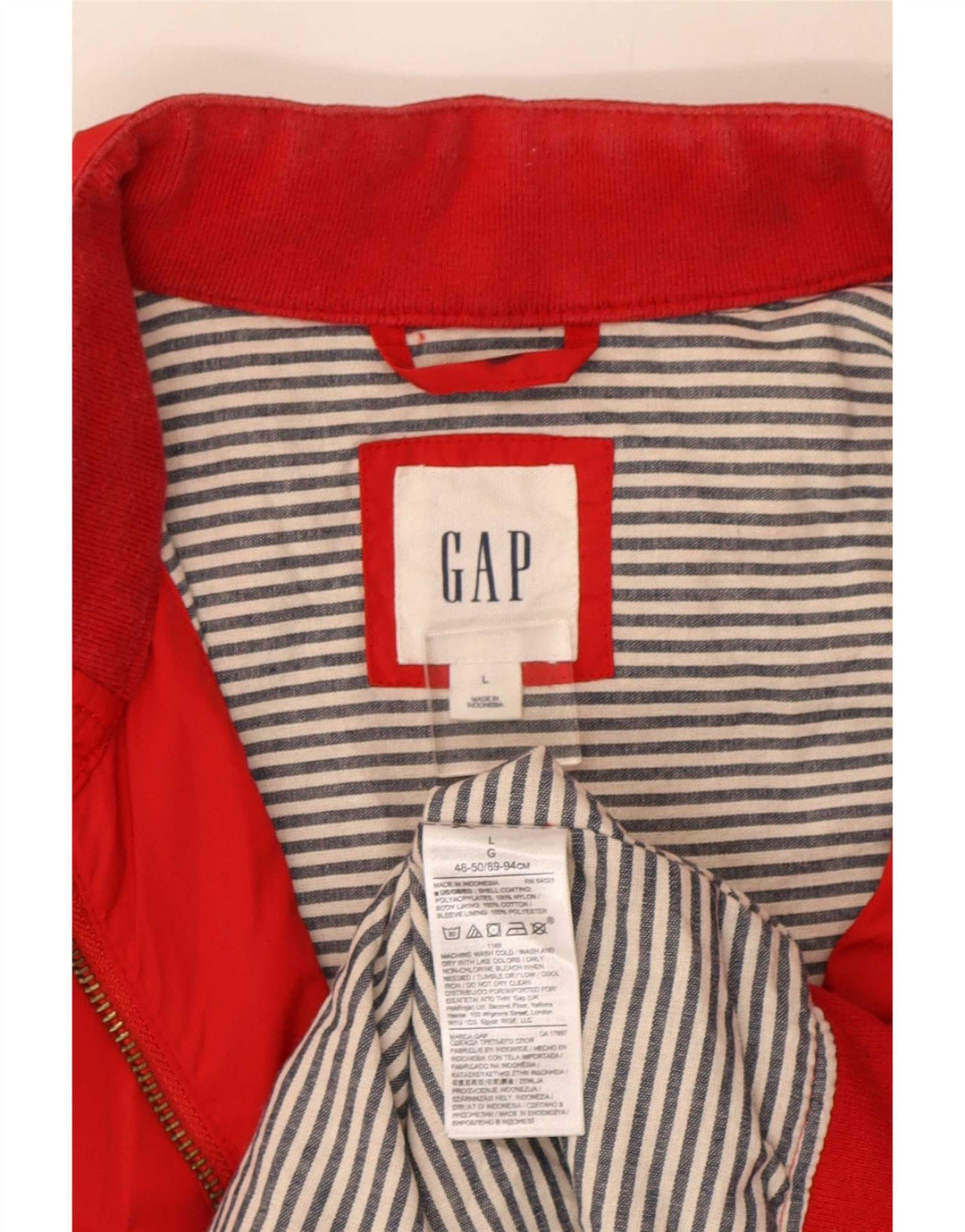 Gap Bomber Jacket pentru bărbați UK 40 Large Red Nylon