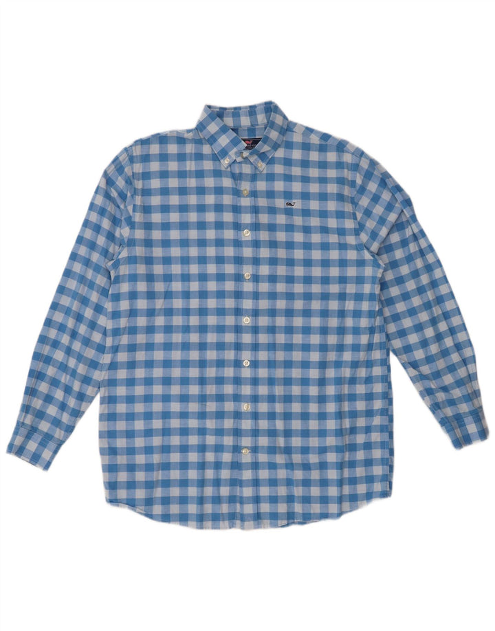 Cămașă Vineyard Vines Băieți 15-16 Ani XL Blue Gingham Bumbac