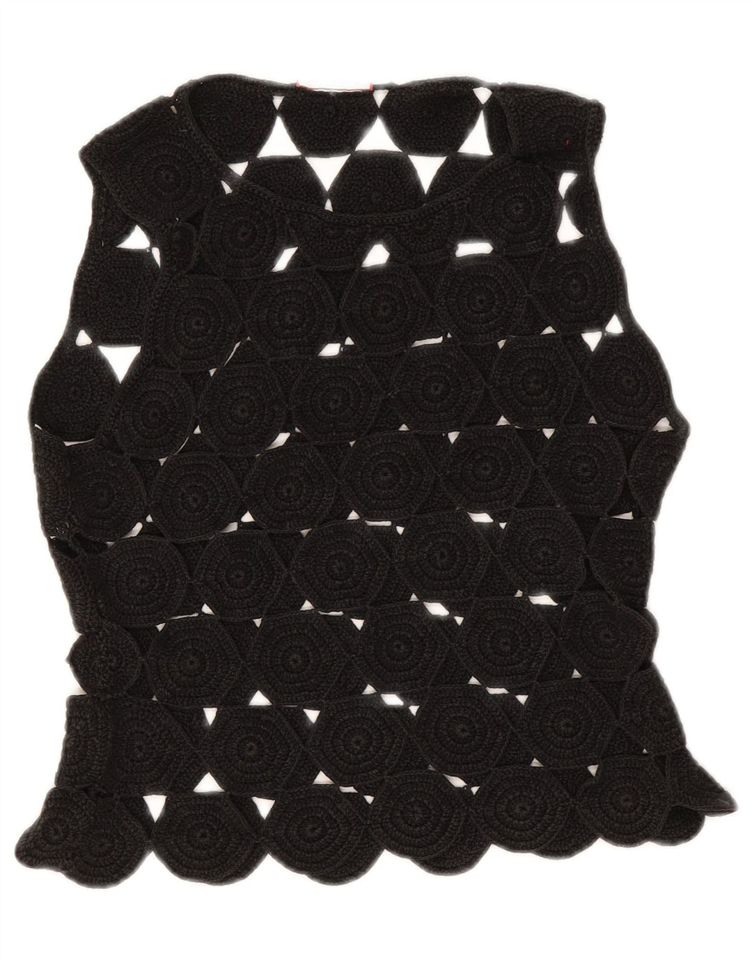 Max & Co. Crop Top Crochet fără mâneci pentru femei UK 10 Small Black