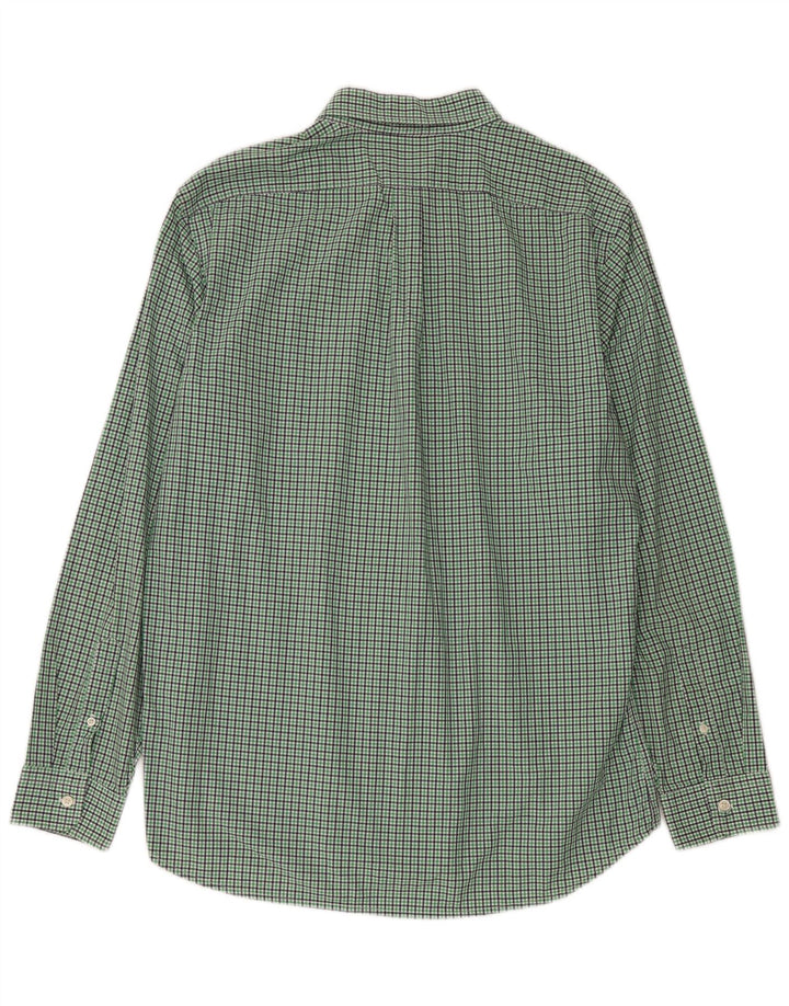 Cămașă pentru bărbați Gap Slim Fit XL, bumbac verde cu carouri