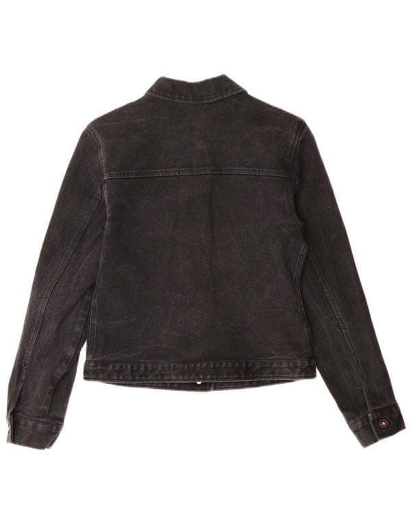 Jachetă de blugi Dkny pentru femei mici, din denim, UK 6 XS, bumbac negru, clasică