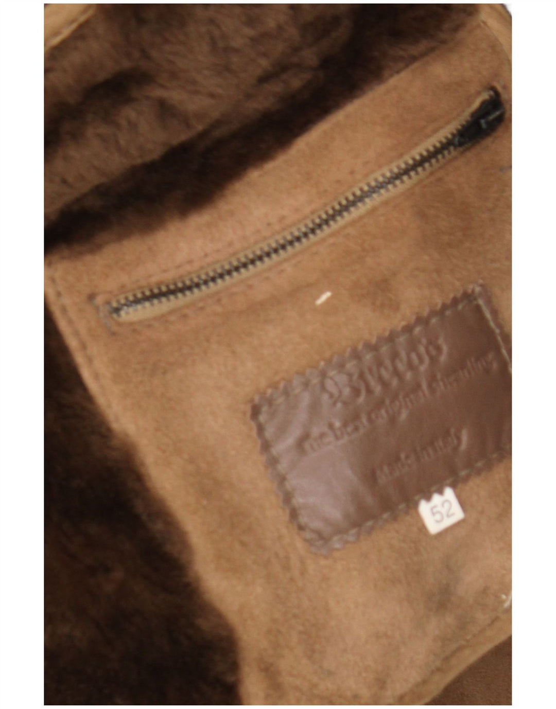 Pardesiu din shearling pentru bărbați de la Breco IT 52 XL bej din shearling