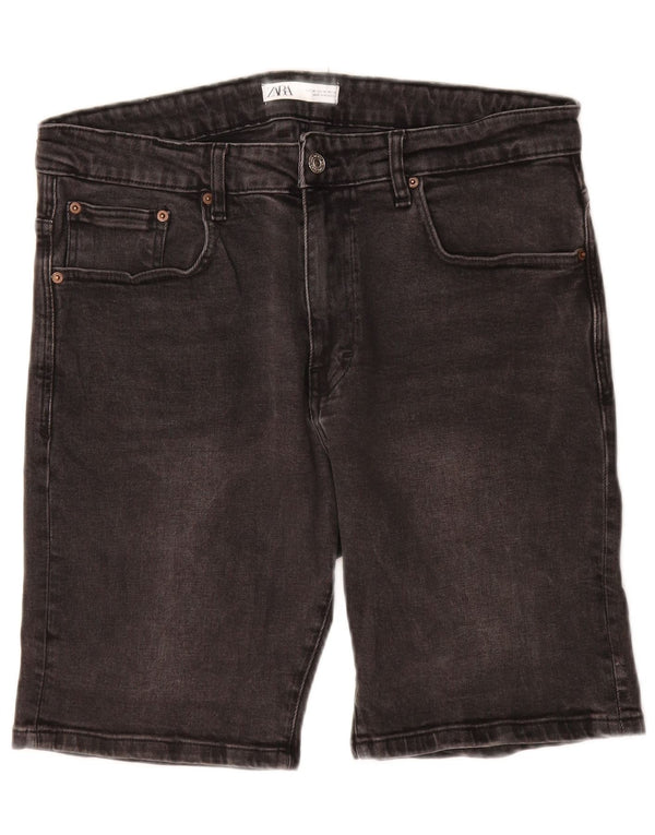 Pantaloni scurți din blugi pentru bărbați ZARA EU 46 XL W36 bumbac gri