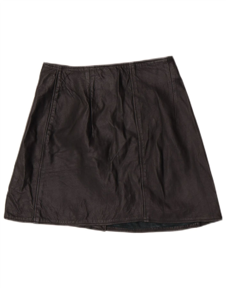 Fusta Wrap din piele pentru femei Conbipel IT 44 Medium W32 Piele neagră