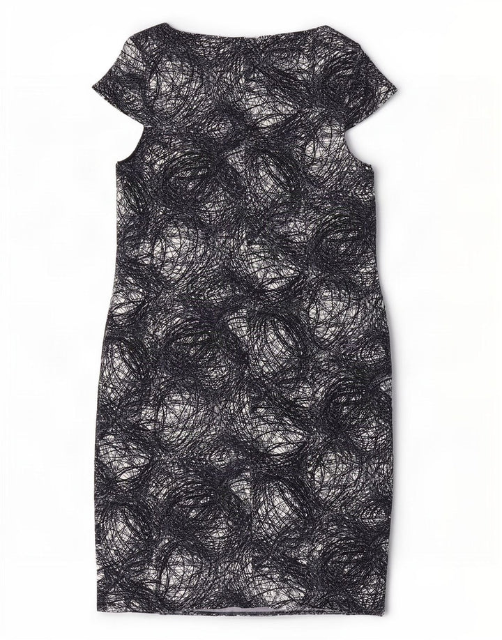 Rochie teacă pentru femei Marks & Spencer, cu model abstract, UK 20 2XL Negru