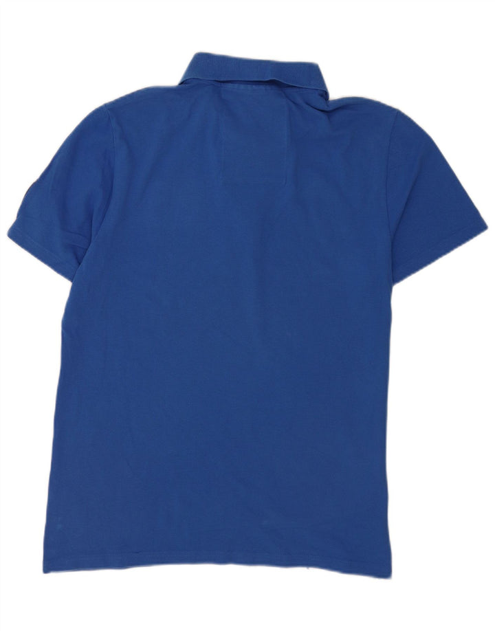 Tricou polo cu grafic Puma pentru bărbați, bumbac albastru mediu
