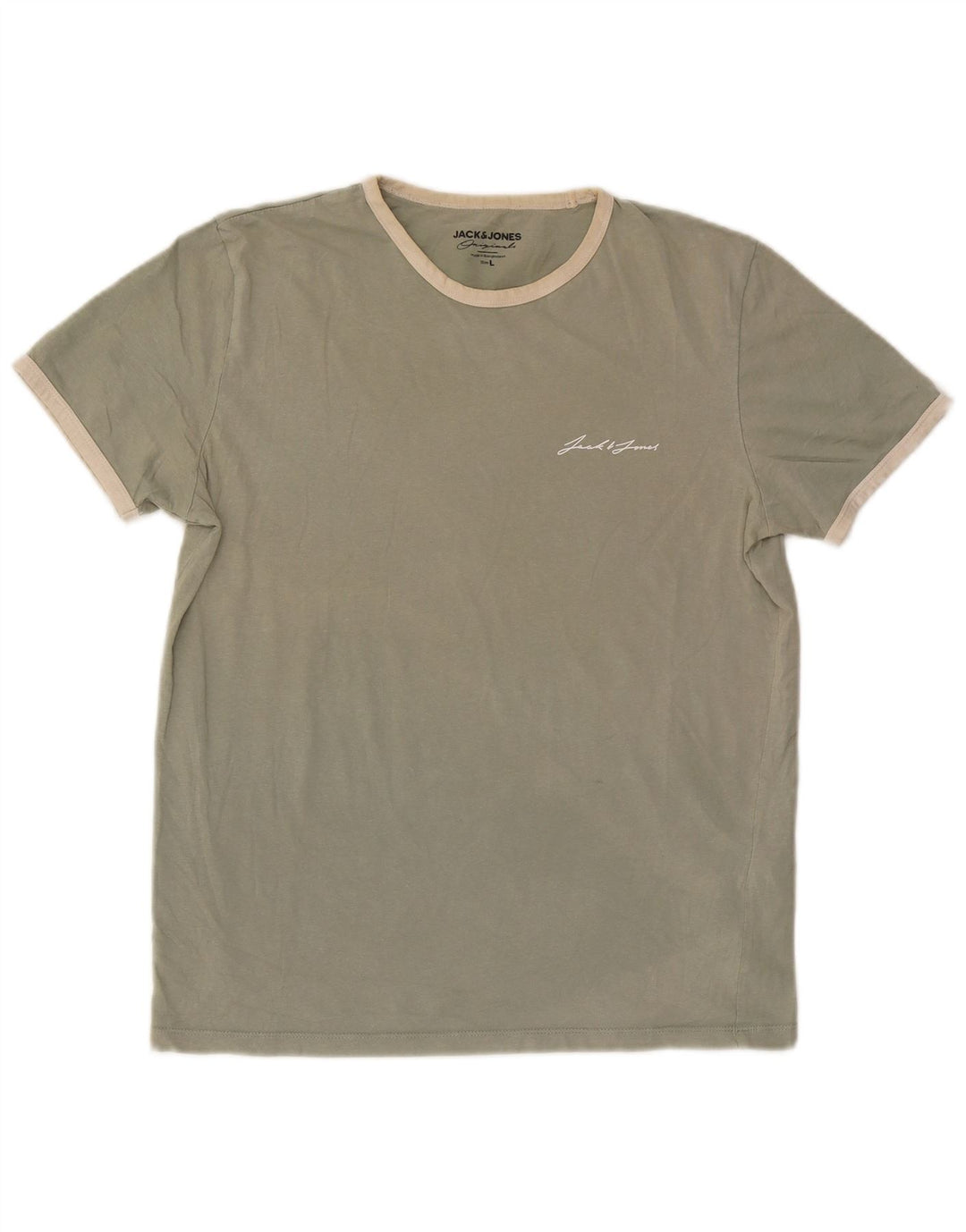 Tricou Jack & Jones pentru bărbați Top mare din bumbac verde