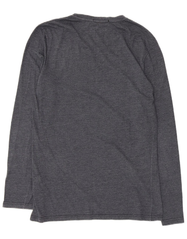 Fred Perry Top pentru femei cu mânecă lungă UK 14 Medium bleumarin bumbac