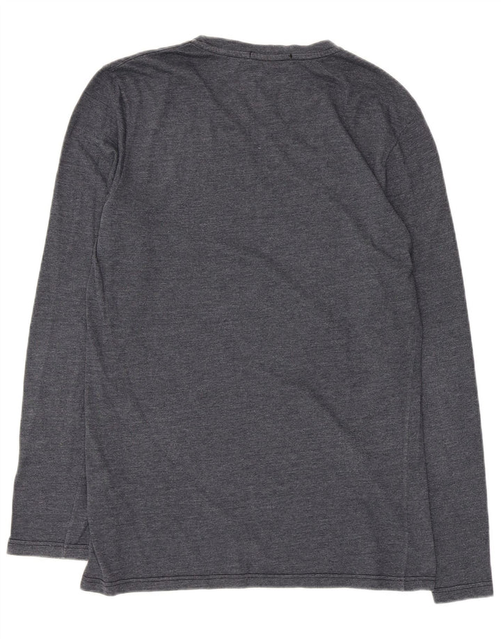 Fred Perry Top pentru femei cu mânecă lungă UK 14 Medium bleumarin bumbac