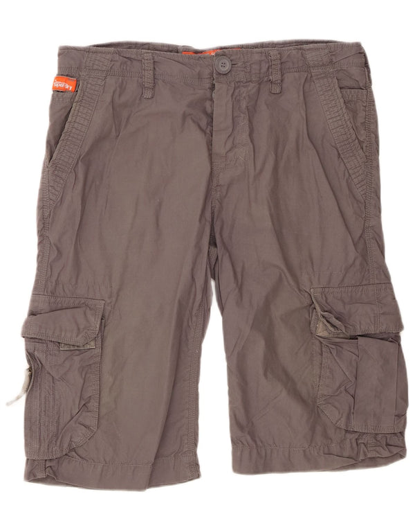 Superdry Mens Cargo Shorts Large W36 Grey Bumbac