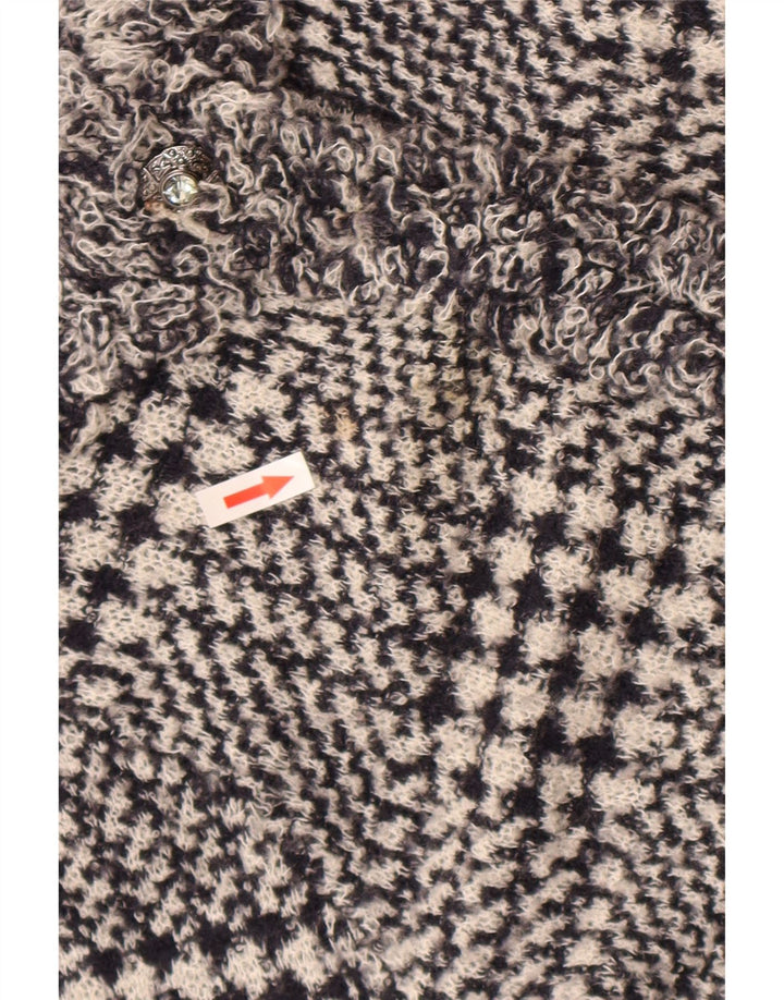 Pulover cardigan pentru femei Marks & Spencer UK 12 Medium Bluemarin Houndstooth