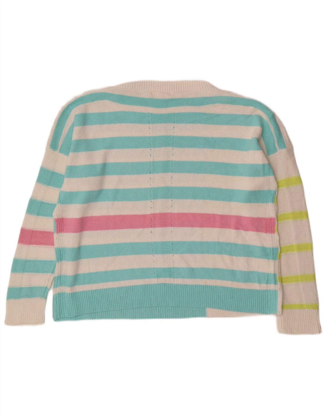 White Stuff Pulover cu gât de barcă pentru femei UK 16 Large Multicolor