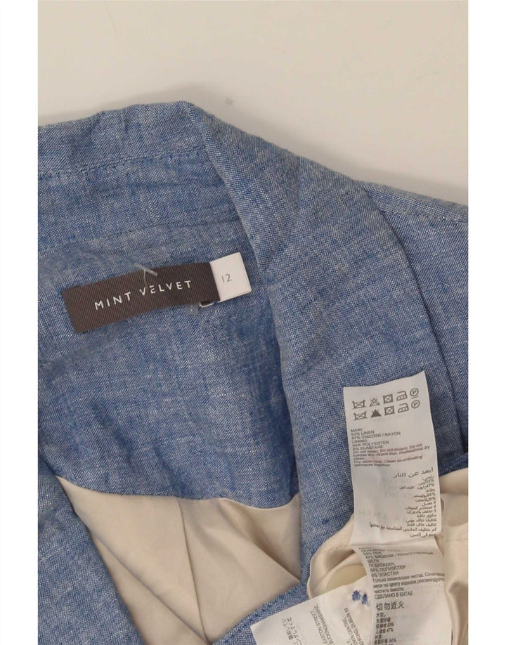MINT VELVET Sacou blazer pentru femei cu 1 nasture Marea Britanie 12 In albastru mediu