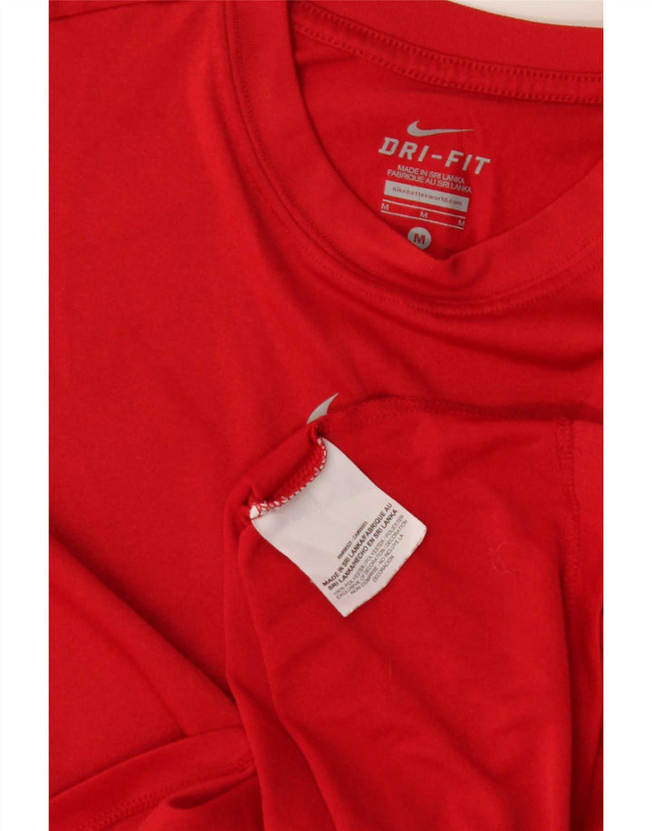 Tricou Nike Dri Fit pentru băieți Top 10-11 ani Poliester roșu mediu