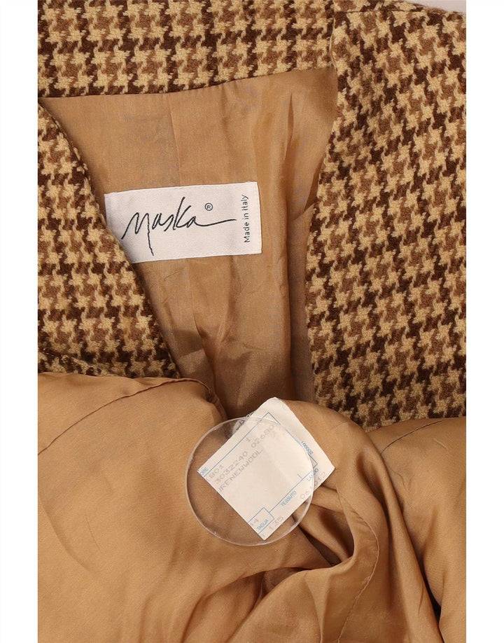 Jachetă Blazer Femei Maska cu mâneci 3/4 IT 44 Medium Beige Houndstooth