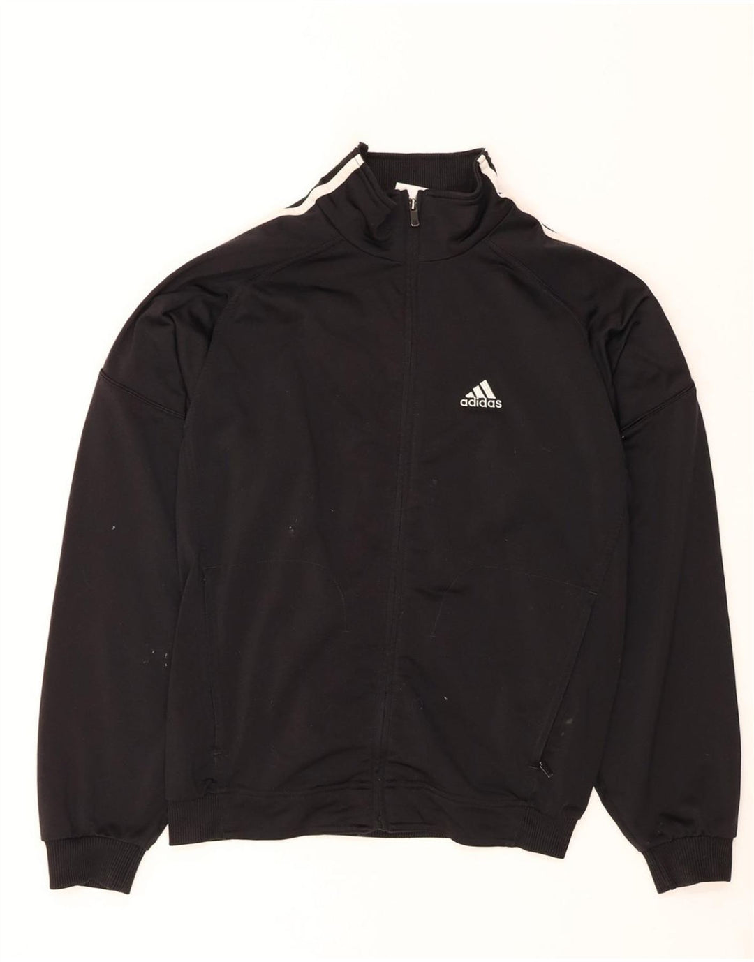 ADIDAS Mens Tracksuit Top Jacket UK 36/38 Small Black Polyester Vintage Adidas and Second-Hand Adidas from Messina Hembry 