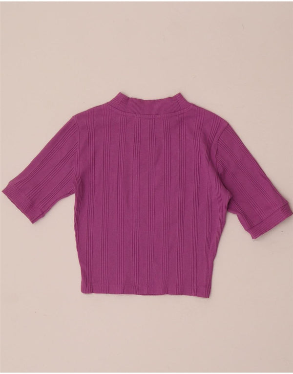 Tricou Crop pentru femei Calvin Klein Jeans Top UK 10 Small Purple