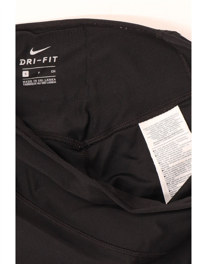 Leggings Nike Dri Fit Graphic pentru femei UK 10 Poliester negru mic