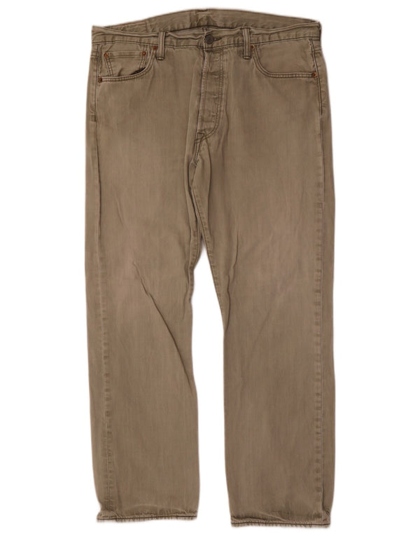 Pantaloni casual drepti pentru bărbați Levi's 501 W36 L30 bumbac kaki