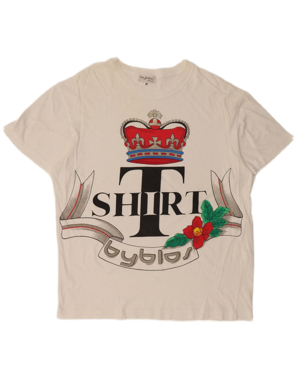 Tricou grafic Byblos pentru femei Top UK 14 Medium White