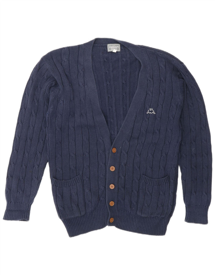 Pulover cardigan pentru bărbați Kappa, bumbac bleumarin mediu