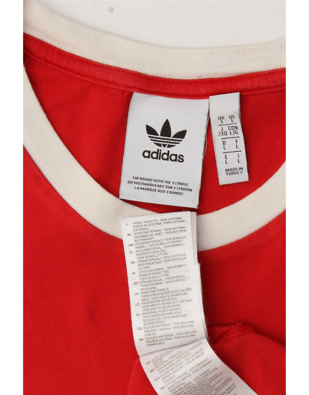 Tricou bărbați ADIDAS Top mare bumbac roșu