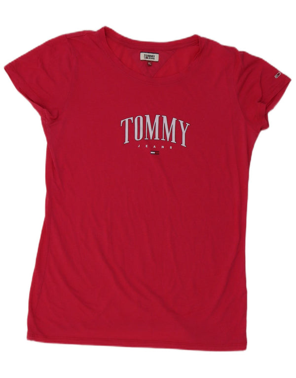 TOMMY HILFIGER Tricou cu grafic pentru femei Top UK 18 XL Roz