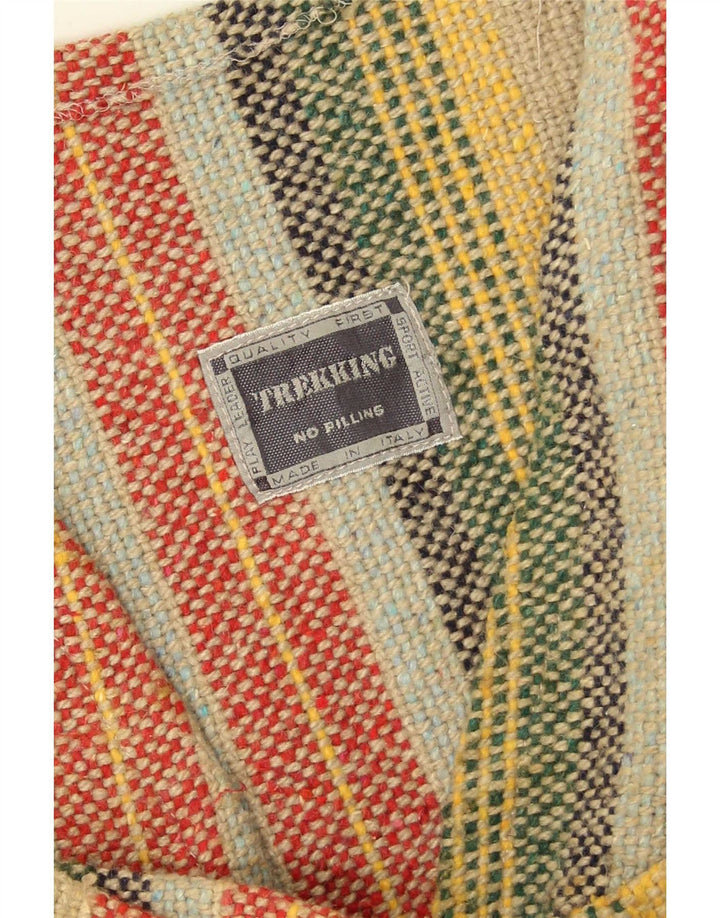 Vestă vintage pentru bărbați, mare, multicoloră, cu dungi acrilice