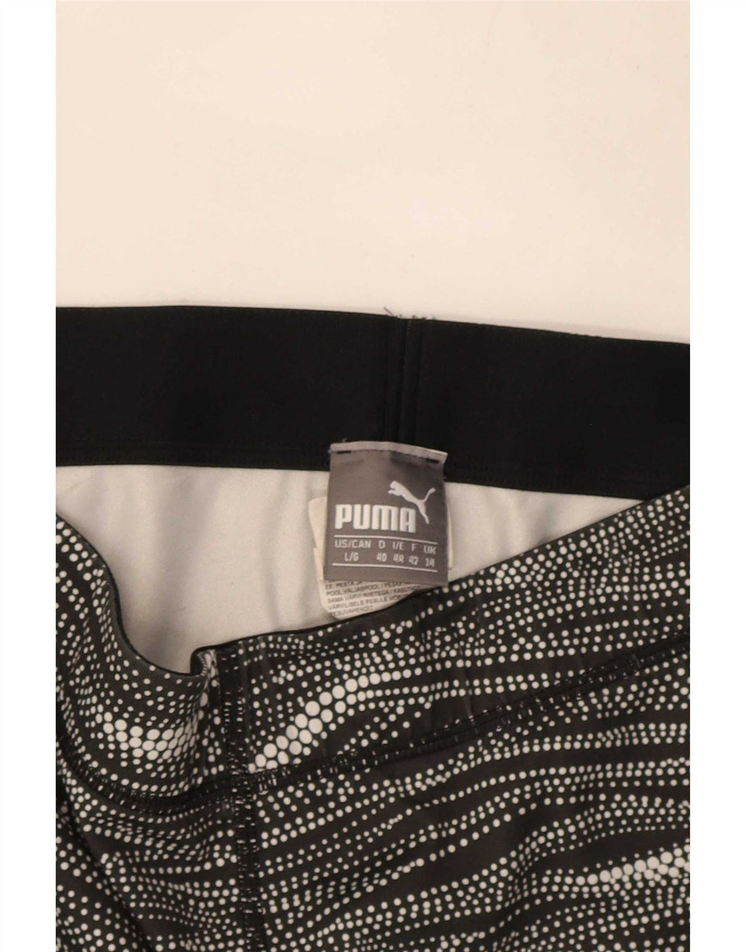 Leggings Capri Puma pentru femei UK 14 Poliester cu dungi negre medii