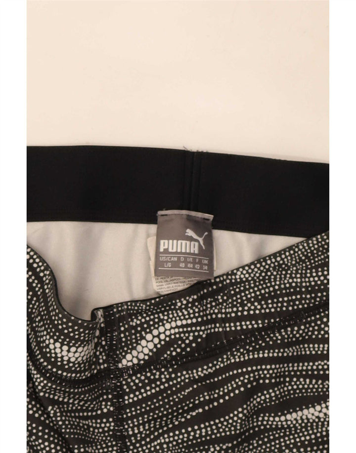 Leggings Capri Puma pentru femei UK 14 Poliester cu dungi negre medii