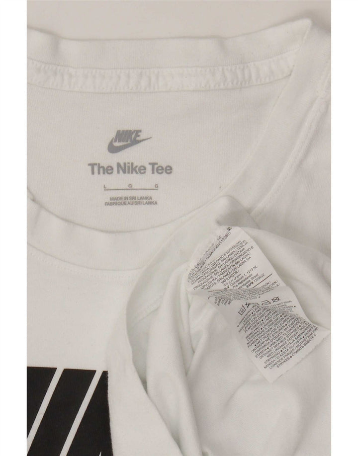 Tricou grafic Nike pentru bărbați Top mare din bumbac alb