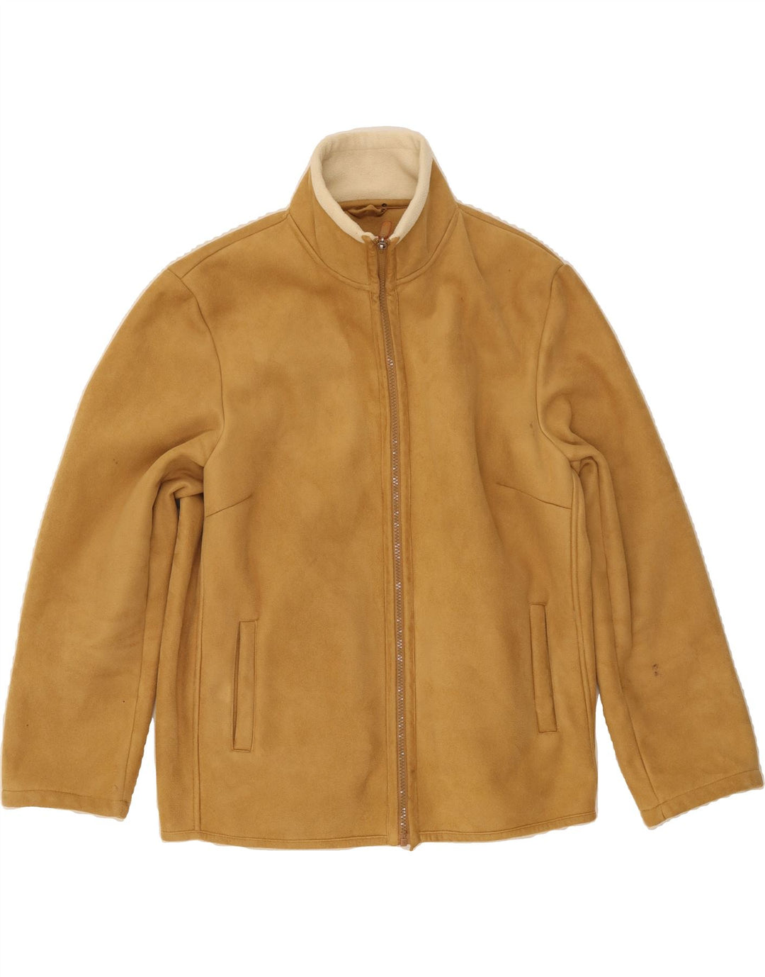 VINTAGE Womens Sherpa Jacket UK 18 XL  Beige Polyester Vintage Vintage and Second-Hand Vintage from Messina Hembry 