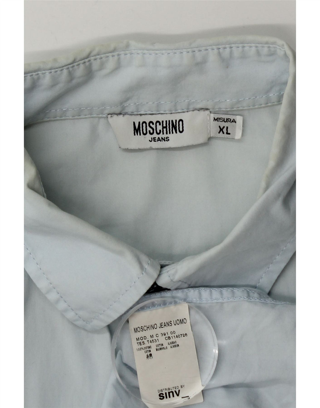 Cămașă pentru bărbați Moschino XL Blue Bumbac