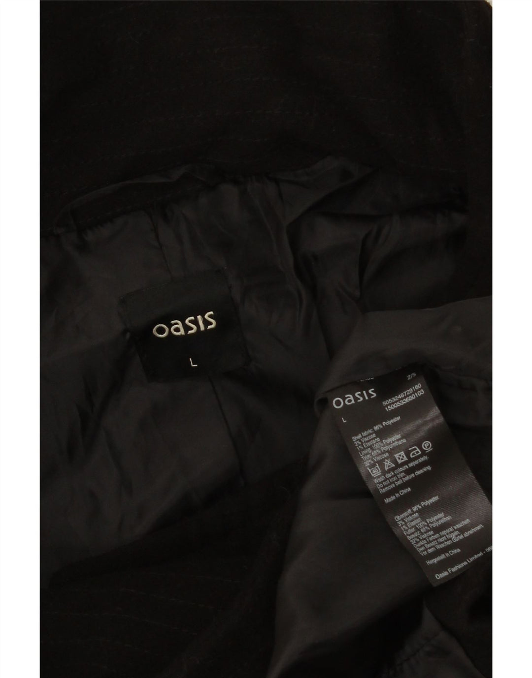 Palton Oasis pentru femei UK 16, mare, negru, poliester