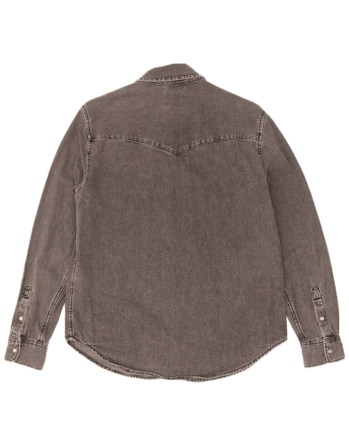 Cămașă de blugi Levi's pentru femei UK 14, bumbac gri mediu