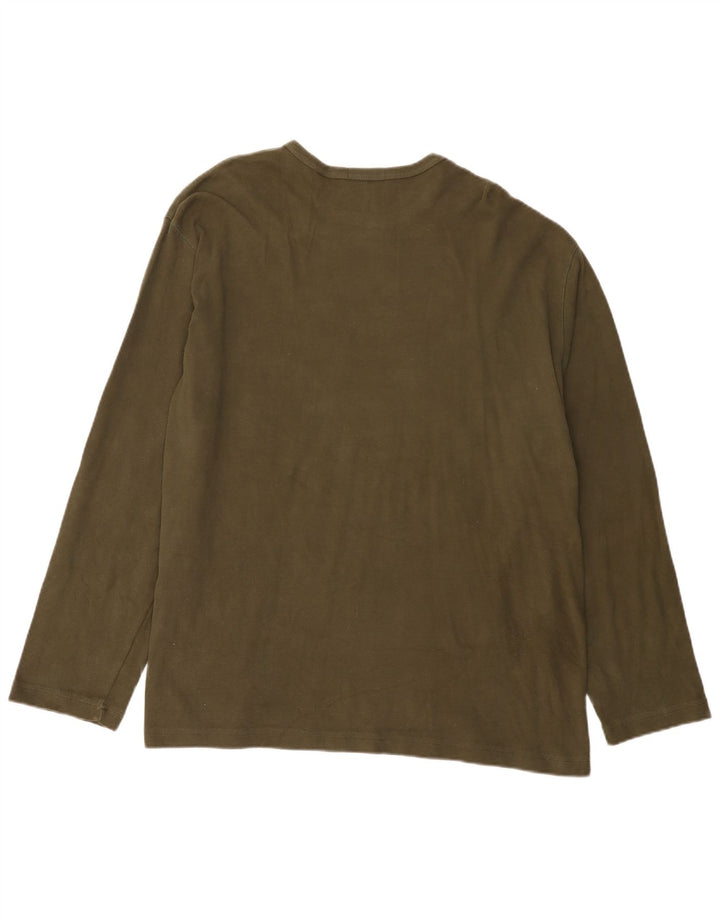 Marks & Spencer Top pentru bărbați cu mânecă lungă 2XL bumbac kaki