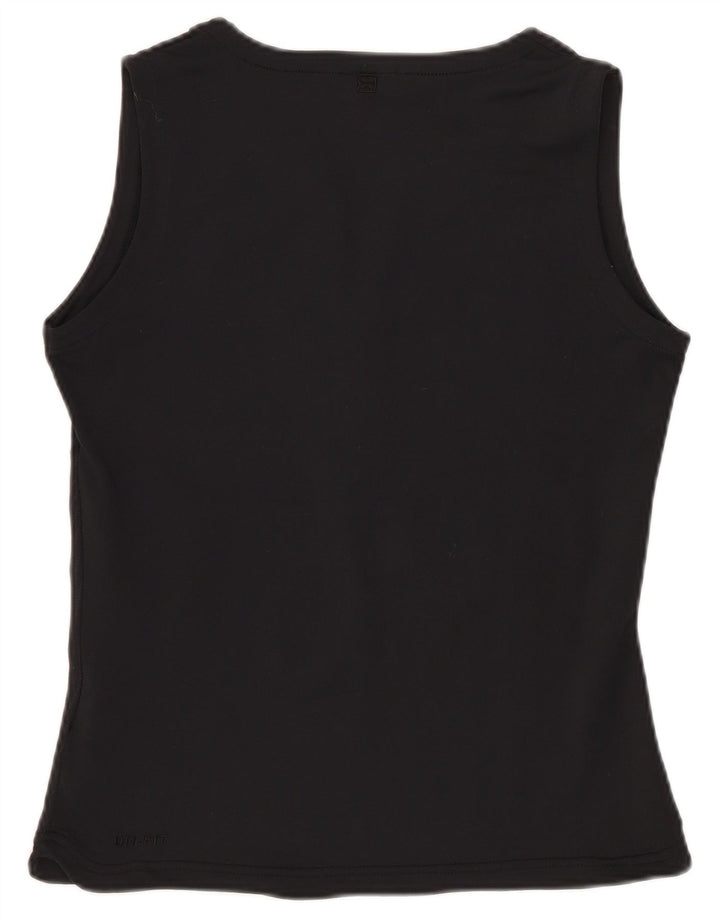 Top Vest Crop Dri Fit Nike pentru femei Marea Britanie 10/12 Poliester cu dungi negre medii