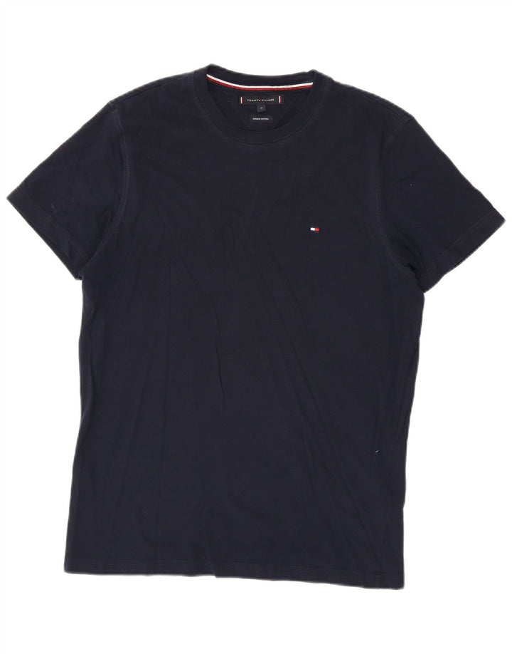 Tricou pentru bărbați Tommy Hilfiger Top mediu din bumbac bleumarin
