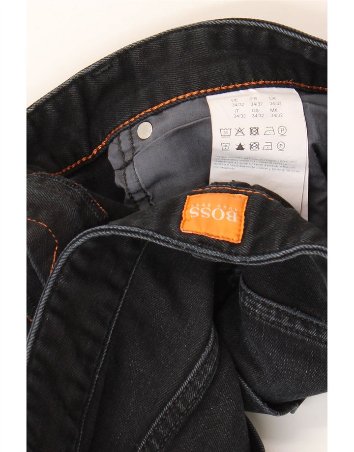 Blugi slim pentru bărbați Hugo Boss W34 L32 bumbac negru