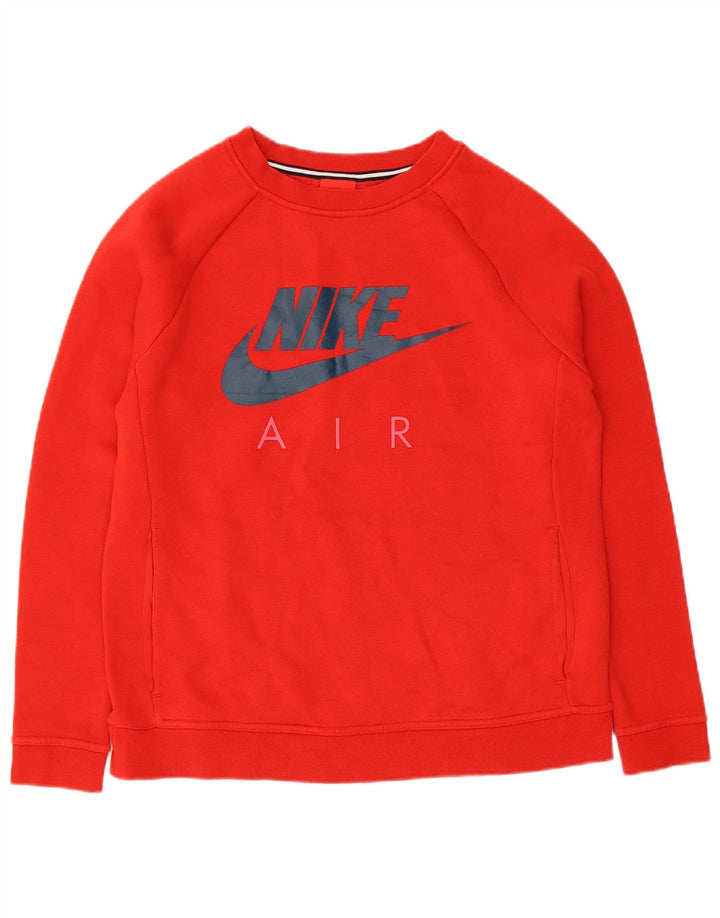 Pulover de hanorac supradimensionat pentru femei Nike, UK 10, roșu mic