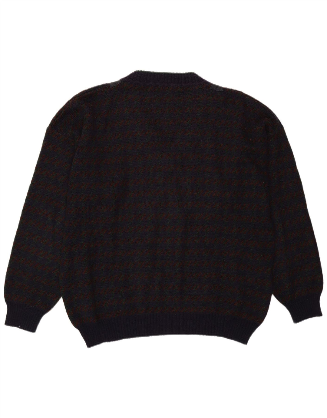 Pulover vintage pentru bărbați cu decolteu în V, XL, mov, carouri