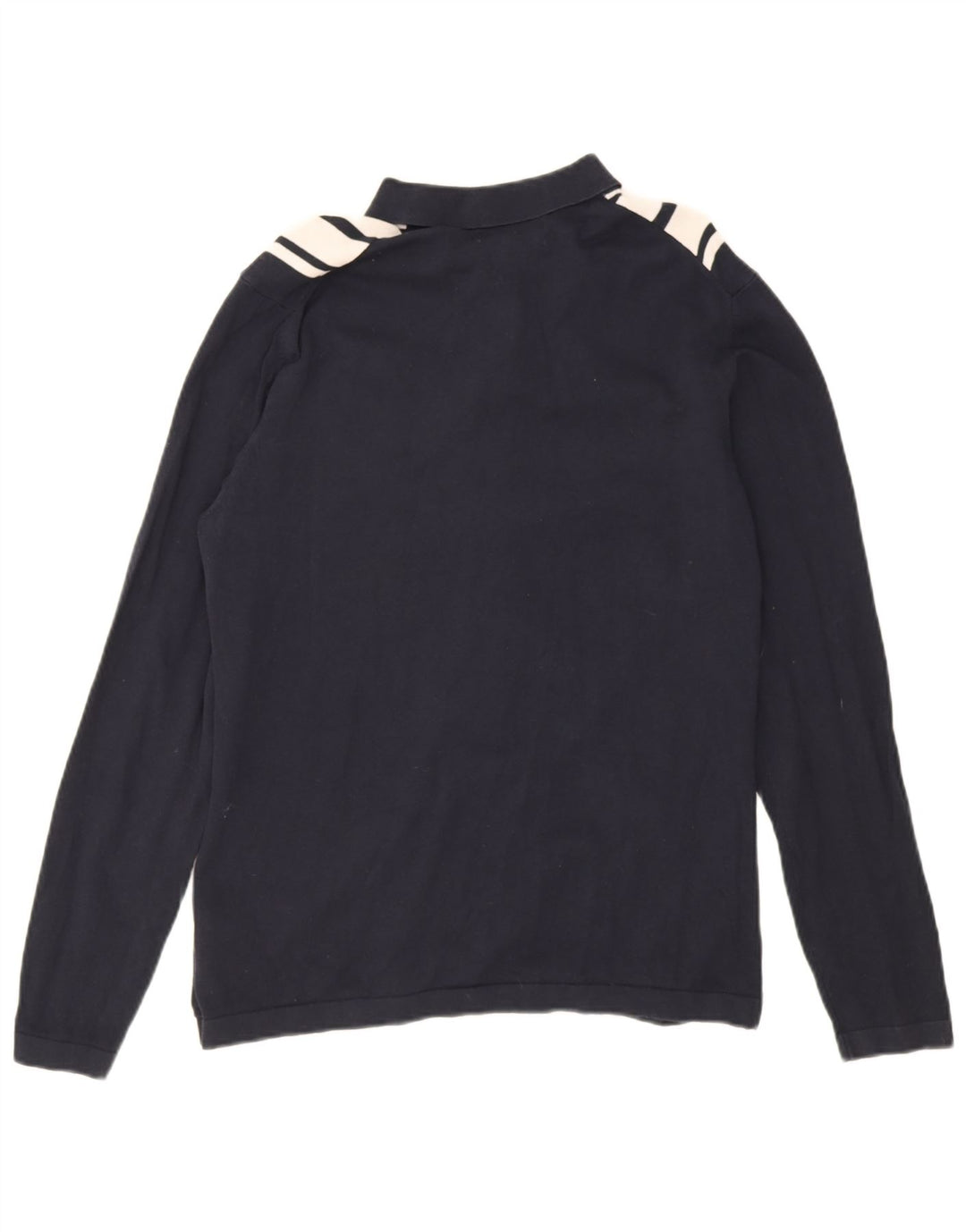 Pulover cardigan pentru bărbați Marks & Spencer, bumbac cu dungi albastru bleumarin mediu