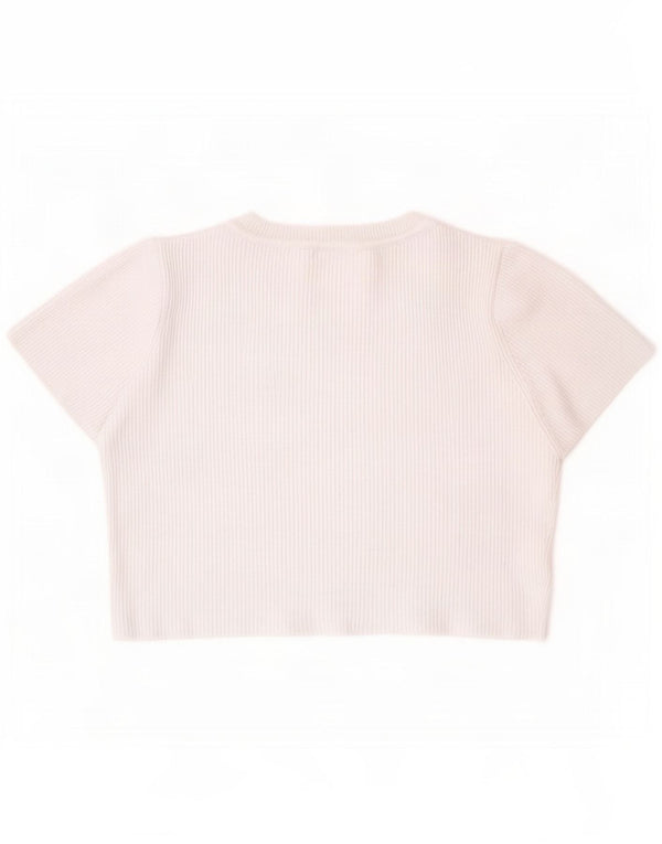 Tricou Crop Zara Fete Top 9-10 Ani Alb Viscoza