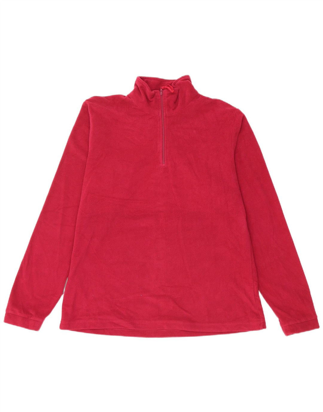 Jumper pentru femei Mountain Essentials, cu fermoar și gât, din lână UK 14, poliester roșu mare