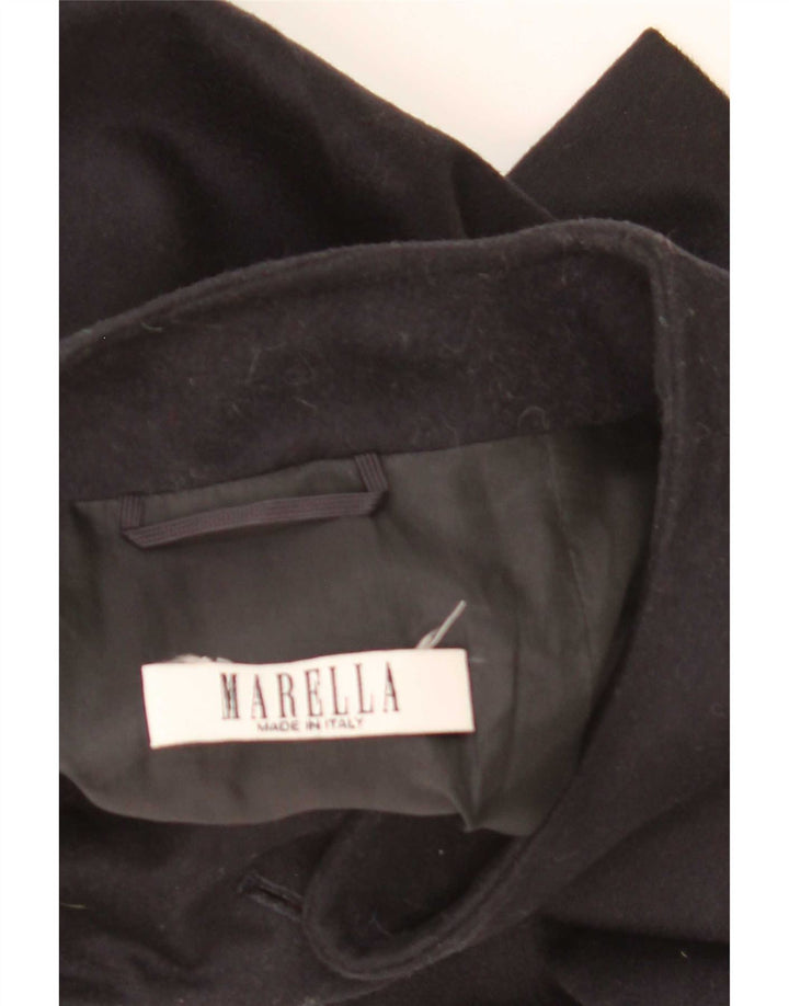 Jachetă Blazer pentru femei Marella cu 4 nasturi UK 16 Lână mare, albastru bleumarin